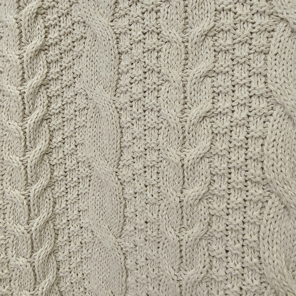 Parkhurst Emily Eco Cotton Turtleneck Cream Chunky Cable-Knit Sweater Womens XL - Picture 13 of 17